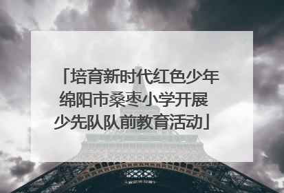 培育新时代红色少年 绵阳市桑枣小学开展少先队队前教育活动